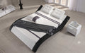Artemis Curved Modern Leather Platform Bed
