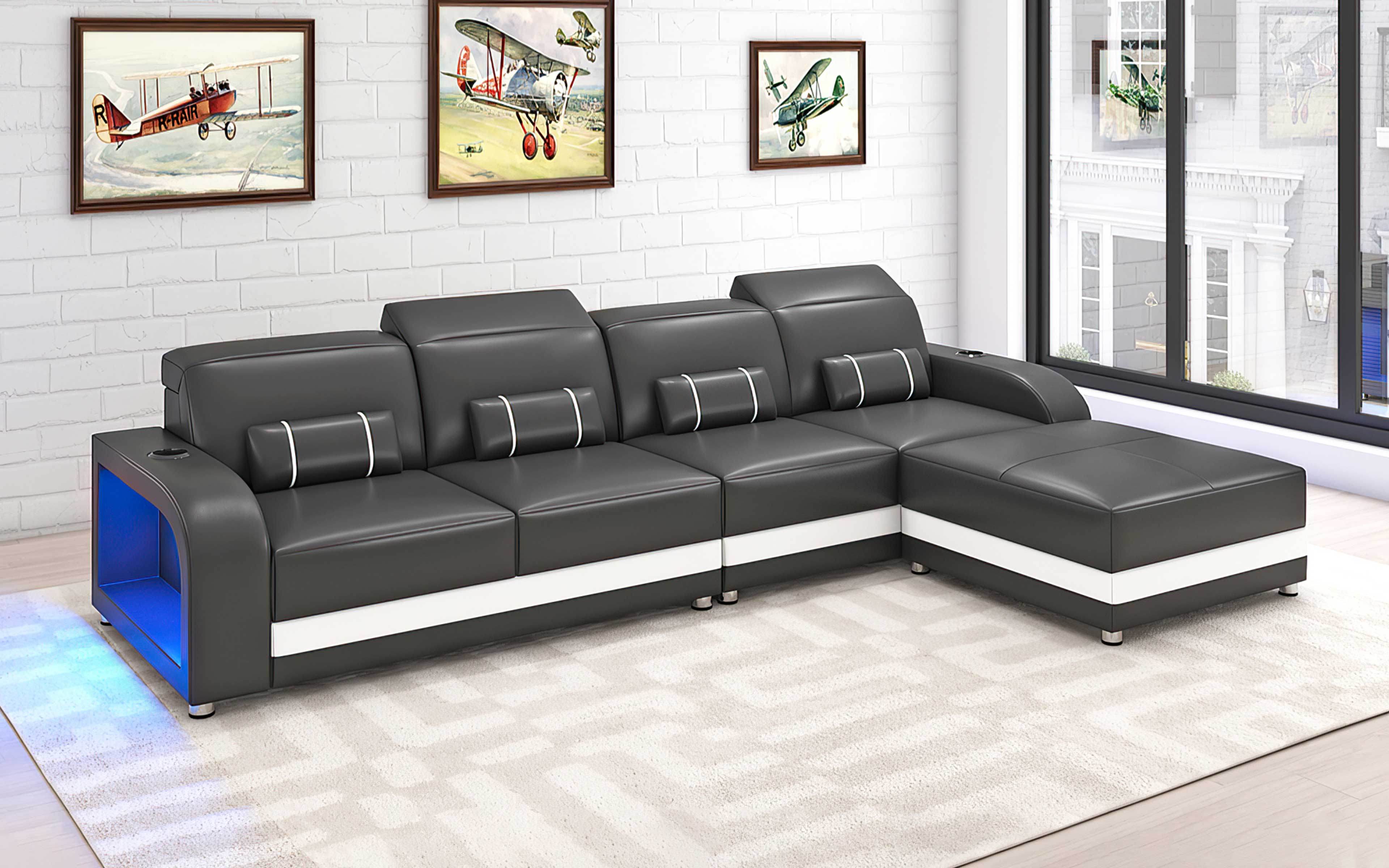 Ronan Mini Modern Sectional with Chaise