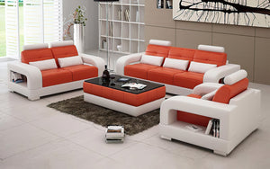 Ulubray Modern Leather Sofa Set