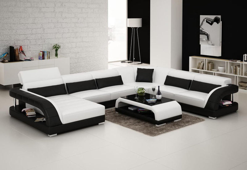 Copenhagen Modern Leather Sectional – Jubilee Furniture