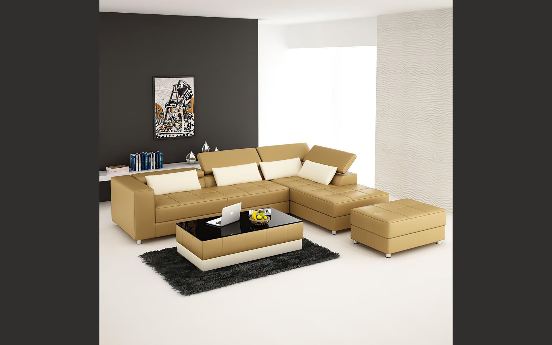 Erial Modern Leather Sectional