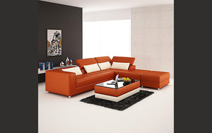 Erial Modern Leather Sectional