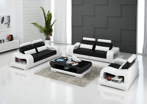 Nebula Modern Leather Sofa Set