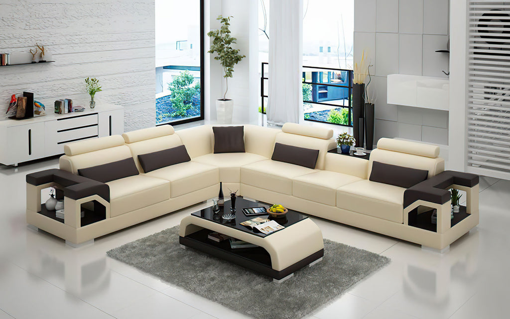 Talos Modern Leather Sectional