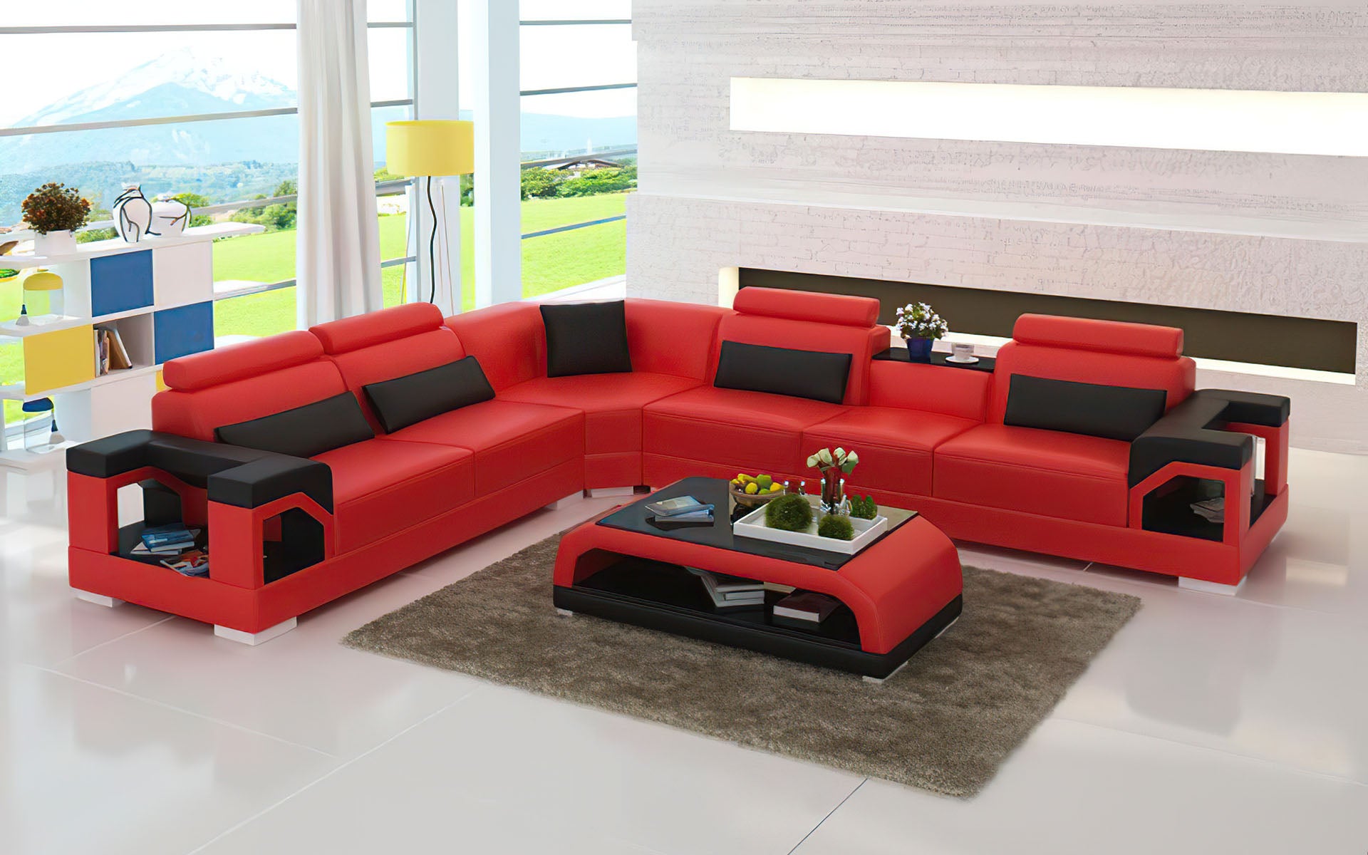 Talos Modern Leather Sectional