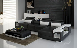 Talos Small Modern Leather Sectional