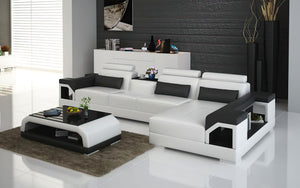 Talos Small Modern Leather Sectional