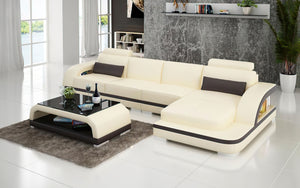 Nexso Small Modern Leather Sectional
