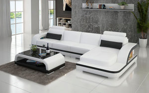 Nexso Small Modern Leather Sectional