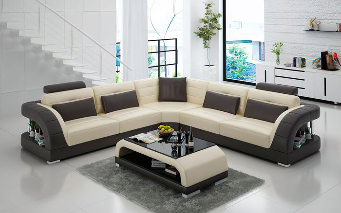 Lacus Modern Leather Sectional