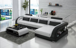 Lacus Small Modern Leather Sectional
