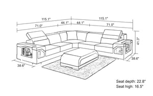 Edwin Modern Leather Sectional