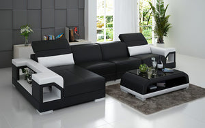 Edwin Small Modern Leather Sectional