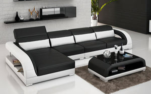 Monte Small Modern Leather Sectional