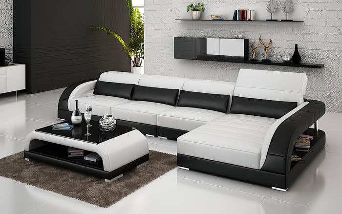 Monte Small Modern Leather Sectional