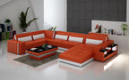 Silian Modern U-Shape Leather Sectional