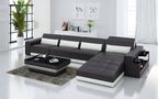Silian Small Modern Leather Sectional