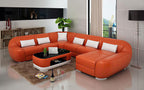 Semira Modern U-Shape Leather Sectional
