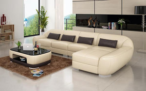 Semira Small Modern Leather Sectional