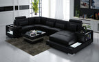 Giana Modern U-Shape Leather Sectional