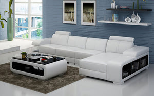 Elza Small Modern Leather Sectional
