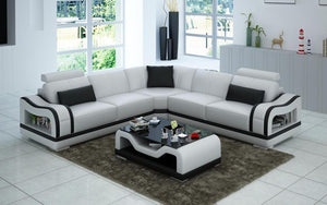 Asland Modern Leather Sectional