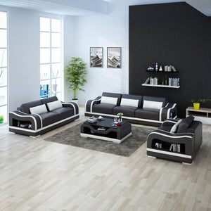 Asland Modern Leather Sofa Set