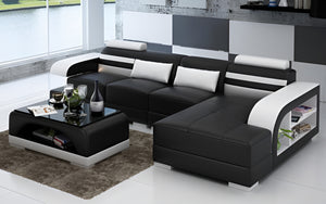 Eleese Small Modern Leather Sectional