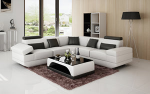 Gileanas Modern Leather Sectional