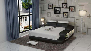 Black Leather Bed