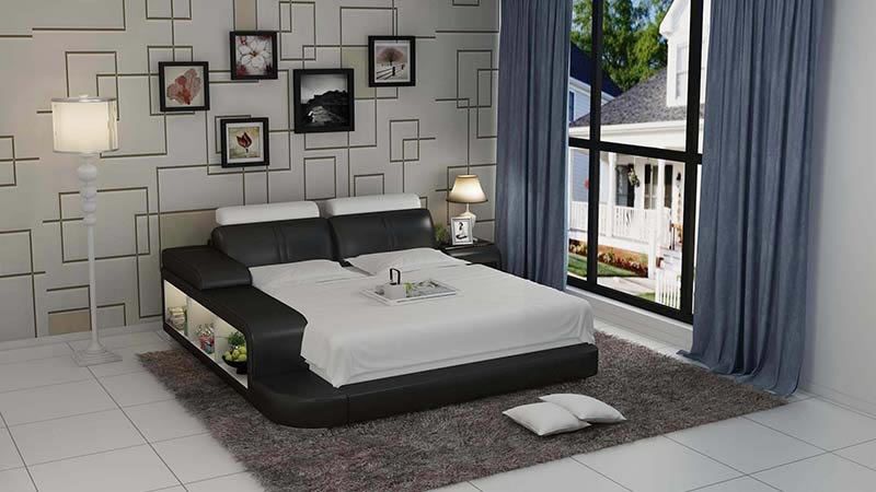 Modern Leather Bed