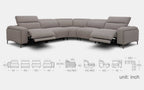 Aiza Modern Sectional with Recliner