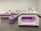 Selena Purple & White Modular Tufted Sectional