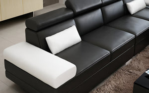 Merdell Small Modern Leather Sectional