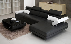 Merdell Small Modern Leather Sectional