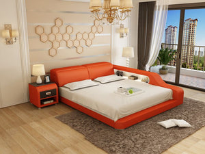 Brown Leather Bed