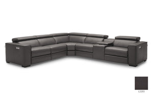 Fabric Birt Sectional Sofa With Recliners