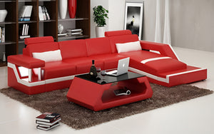 Emerson Small Modern Leather Sectional