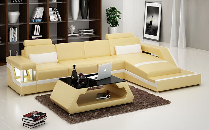 Emerson Small Modern Leather Sectional