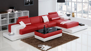 Halsey Small Modern Leather Sectional