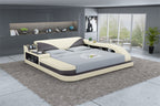 Plaff Leather Bed With Storage