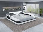 Plaff Leather Bed With Storage