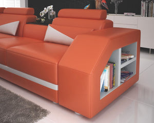 Leather Sectional With Storage