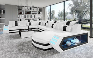 Eileend Leather Sectional with LED Lights | Futuristic Furniture