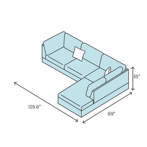 Wome Right Hand Facing Sectional