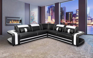 Norma Modern Leather Sectional