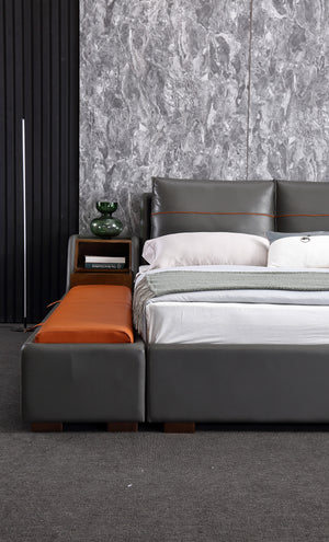 Albion Modern Leather Bed With Storage | Timeless Furniture