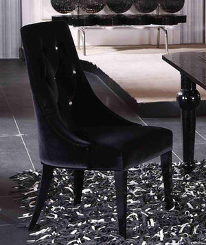 Bocon Grey Velour Dining Chair (Set of 2)