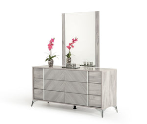 Louisa Italian Modern Grey Mirror