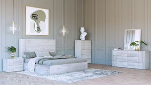 Raphael Domus Asus - Modern Italian White Washed Bedroom Set